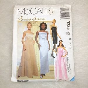 McCall's 9225 Evening Elegance lined dress in 2 lengths Size 10-12-14